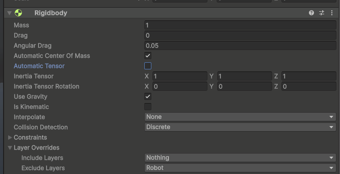 Disable Automatic Tensor