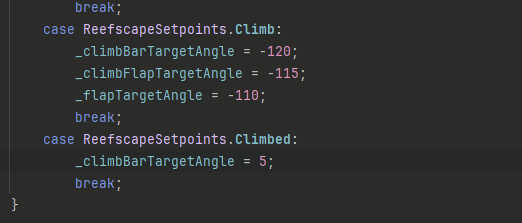 Create Climb Setpoints