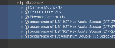 Move Parts to Stationary